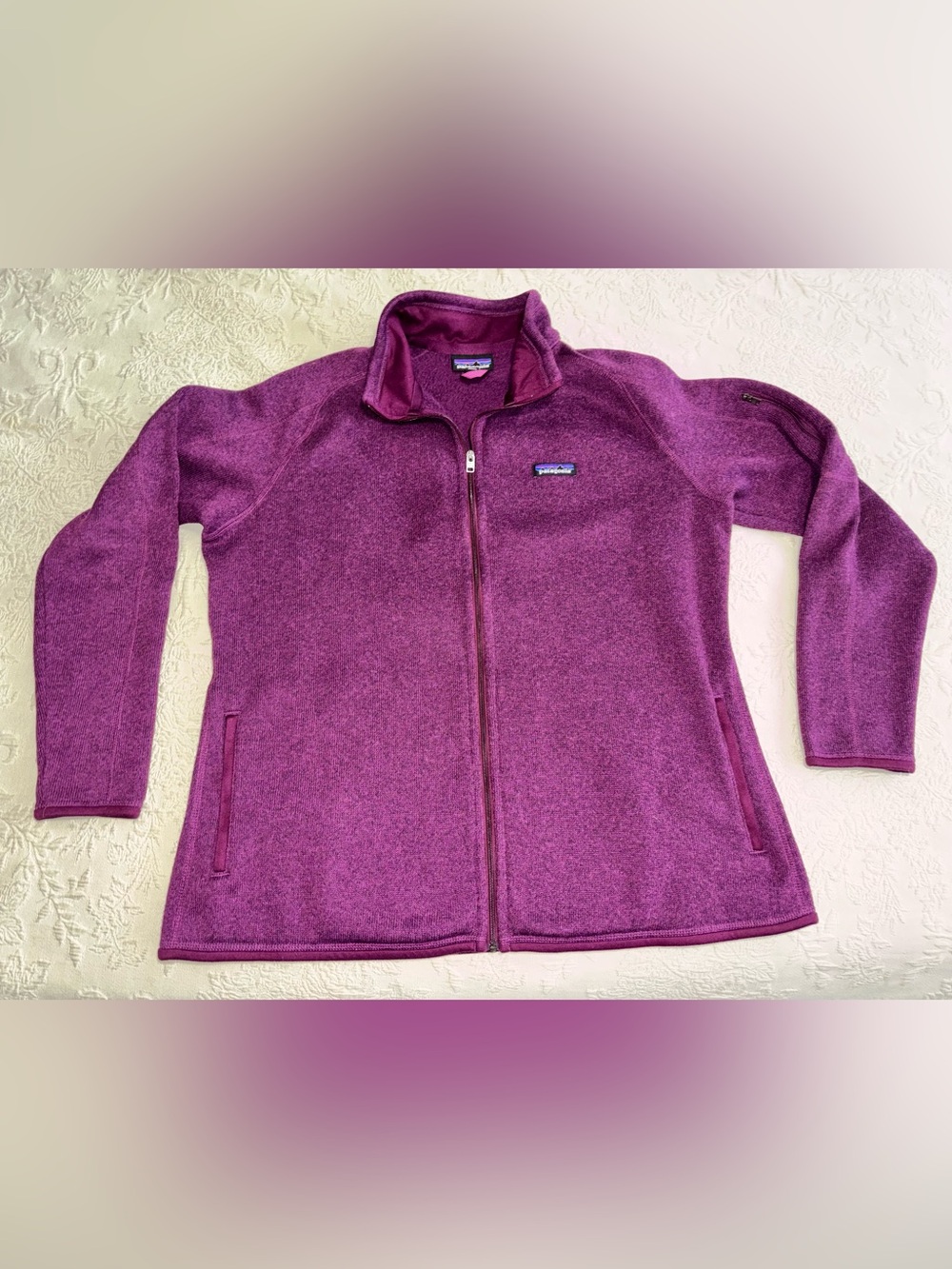 Patagonia Women's Full-Zip Jacket Fleece XXL Exc Plum Pockets